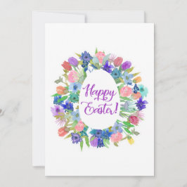 Frohe Ostern! Blume Ei Form Feiertagskarte