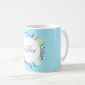 Frohe Ostern Blumen und Eier Kaffeetasse (VorderseiteRechts)