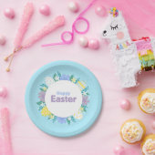 Frohe Ostern Blumen und Eier Pappteller (Party)