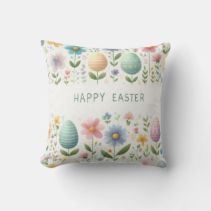 Frohe Ostern Blüten Kissen