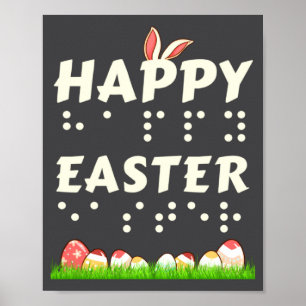Frohe Ostern Braille Blind Sehbehinderte Ostern Poster