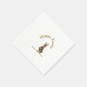 Frohe Ostern brauner Hase mit Eiern Liebe Name hin Serviette (Ecke)
