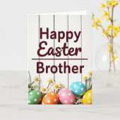 Frohe Ostern Bruder Grußkarte Karte (Gelbe Blume)