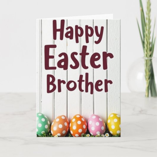 Frohe Ostern Bruder Karte (Vorderseite)