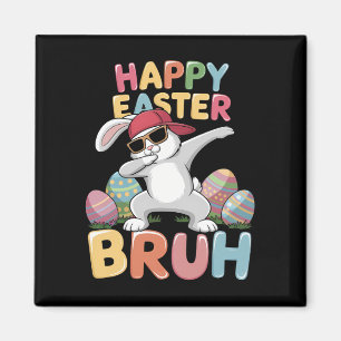 Frohe Ostern Bruh Bro Lustiger Dabbing-Hase Kaninc Magnet