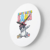 Frohe Ostern Bruh Bunny Dab Rabbit Dance Jungen Ki Große Wanduhr (Winkel)