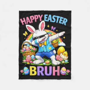 Frohe Ostern Bruh Hase Dab Hase Tanz Jungen Kinder Fleecedecke