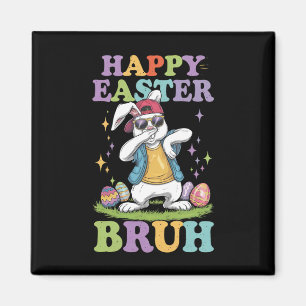 Frohe Ostern Bruh Lustiger Dabbing-Hase Kaninchen Magnet