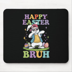 Frohe Ostern Bruh Lustiger Dabbing-Hase Kaninchen  Mousepad
