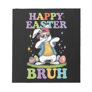 Frohe Ostern Bruh Lustiger Dabbing-Hase Kaninchen Notizblock