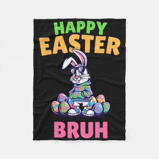 Frohe Ostern Bruh- Lustiges Ostern Gen Alpha Junge Fleecedecke (Vorderseite)