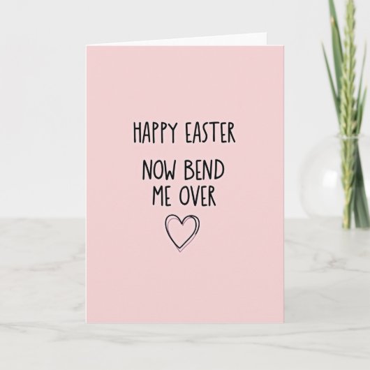 Frohe Ostern Bück dich Karte (Vorderseite)