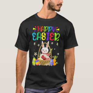 Frohe Ostern Bunte Eier Gesichtsmaske Jagd Cu T-Shirt