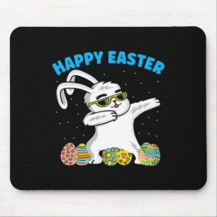 Frohe Ostern Bunte Eier Hase Kaninchen Ohr Cut Mousepad