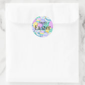Frohe Ostern Bunte Eier Hintergrund Runder Aufkleber (Tasche)