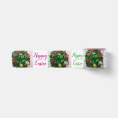 Frohe Ostern Bunte Jelly Candy Beans 3" Satinband (Vorderseite)