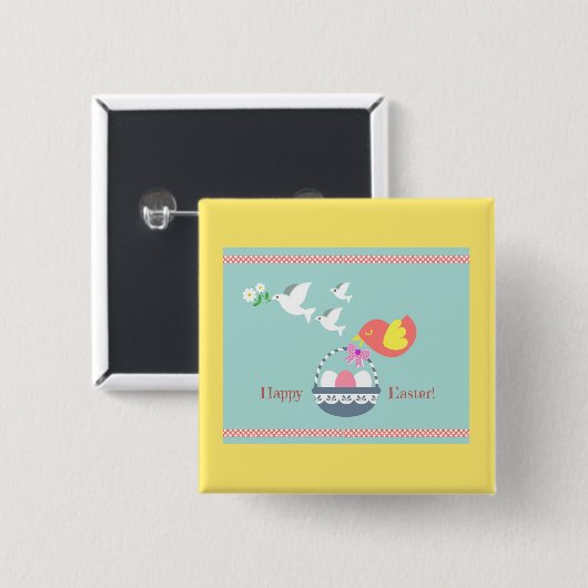 Frohe Ostern! Button (Vorne & Hinten)