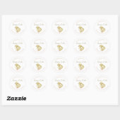 Frohe Ostern Chic Wasserfarbe Runder Aufkleber (Blatt)