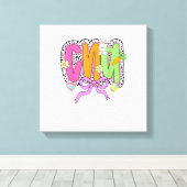 Frohe Ostern CNA Krankenschwester Kokette Schleife Leinwanddruck (Insitu (Holzboden))