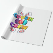 Frohe Ostern Cousin Crew Bunny Familie Passende Ea Geschenkpapier (Ungerollt)