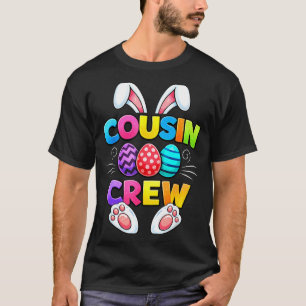 Frohe Ostern Cousin Crew Hase Familie passend T-Shirt