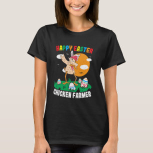 Frohe Ostern Dabbing Hühnerbauer Ostereiersuche T-Shirt