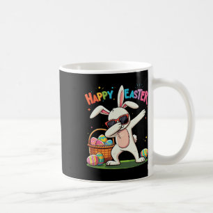Frohe Ostern Dabbing Kaninchen Eier Osterhase  Kaffeetasse