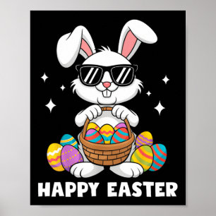 Frohe Ostern Dabbing Kaninchen Osterhase Jungen To Poster