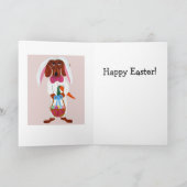 Frohe Ostern Dachshund Falte Osterkarte Karte (Innenseite)
