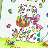 Frohe Ostern Dalmatiner Postkarte