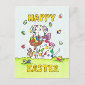 Frohe Ostern Dalmatiner Postkarte (Vorderseite)