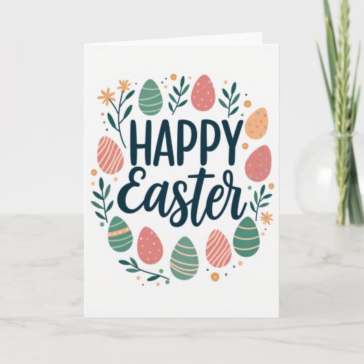 Frohe Ostern Dekorationskarte Karte (Vorderseite)