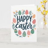 Frohe Ostern Dekorationskarte Karte (Gelbe Blume)