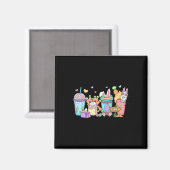 Frohe Ostern Die Saison Bunny Kaffee Latte Eis Magnet (Vorderseite/Rückseite)