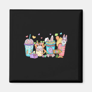 Frohe Ostern Die Saison Bunny Kaffee Latte Eis Magnet