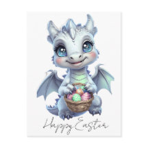 Frohe Ostern Drachen Postkarte