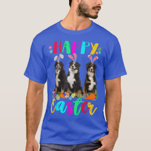 Frohe Ostern Drei Berner Sennenhunde Tragen Osterh T-Shirt