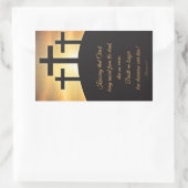 Frohe Ostern Drei Kreuze auf Calvary Rechteckiger Aufkleber (Tasche)