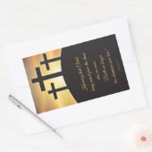 Frohe Ostern Drei Kreuze auf Calvary Rechteckiger Aufkleber (Umschlag)