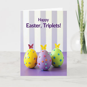 Frohe Ostern Drillingskarte Karte
