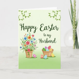 Frohe Ostern Ehemann Grußkarte Karte