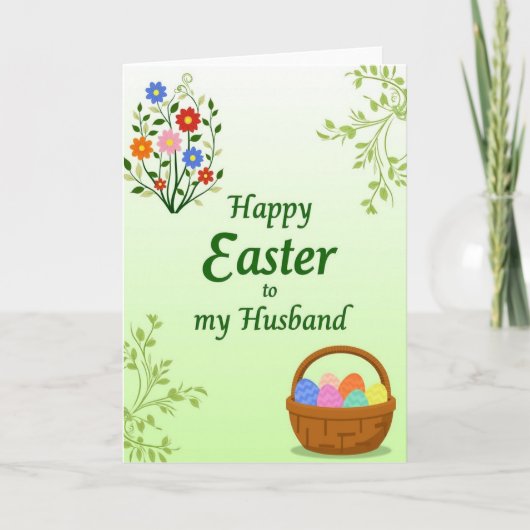 Frohe Ostern Ehemann Karte (Vorderseite)