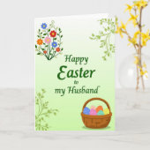 Frohe Ostern Ehemann Karte (Gelbe Blume)