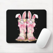 Frohe Ostern Ei Howdy Western Cowboy Stiefel Hase  Mousepad (Mit Mouse)