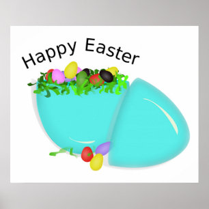 "FROHE OSTERN" EI POSTER