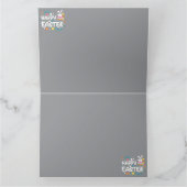 Frohe Ostern, Eier, Bunny & Blume Karte (Innenseite)