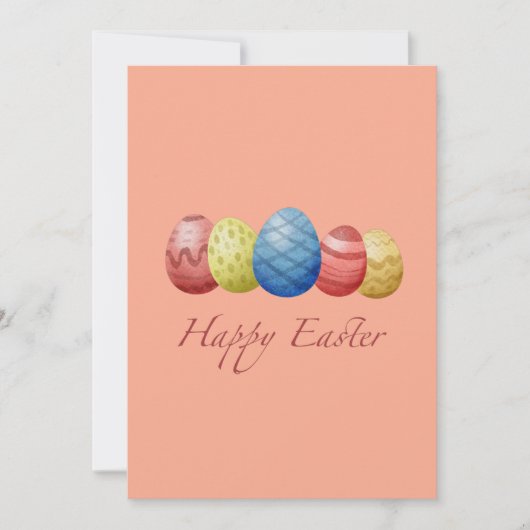 Frohe Ostern Eier Feiertagskarte – Bunte Frühlings (Vorderseite)
