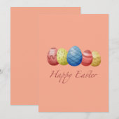 Frohe Ostern Eier Feiertagskarte – Bunte Frühlings (Vorne/Hinten)