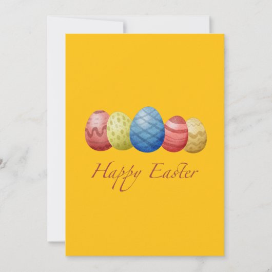 Frohe Ostern Eier Feiertagskarte – Bunte Frühlings (Vorderseite)