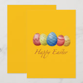 Frohe Ostern Eier Feiertagskarte – Bunte Frühlings (Vorne/Hinten)